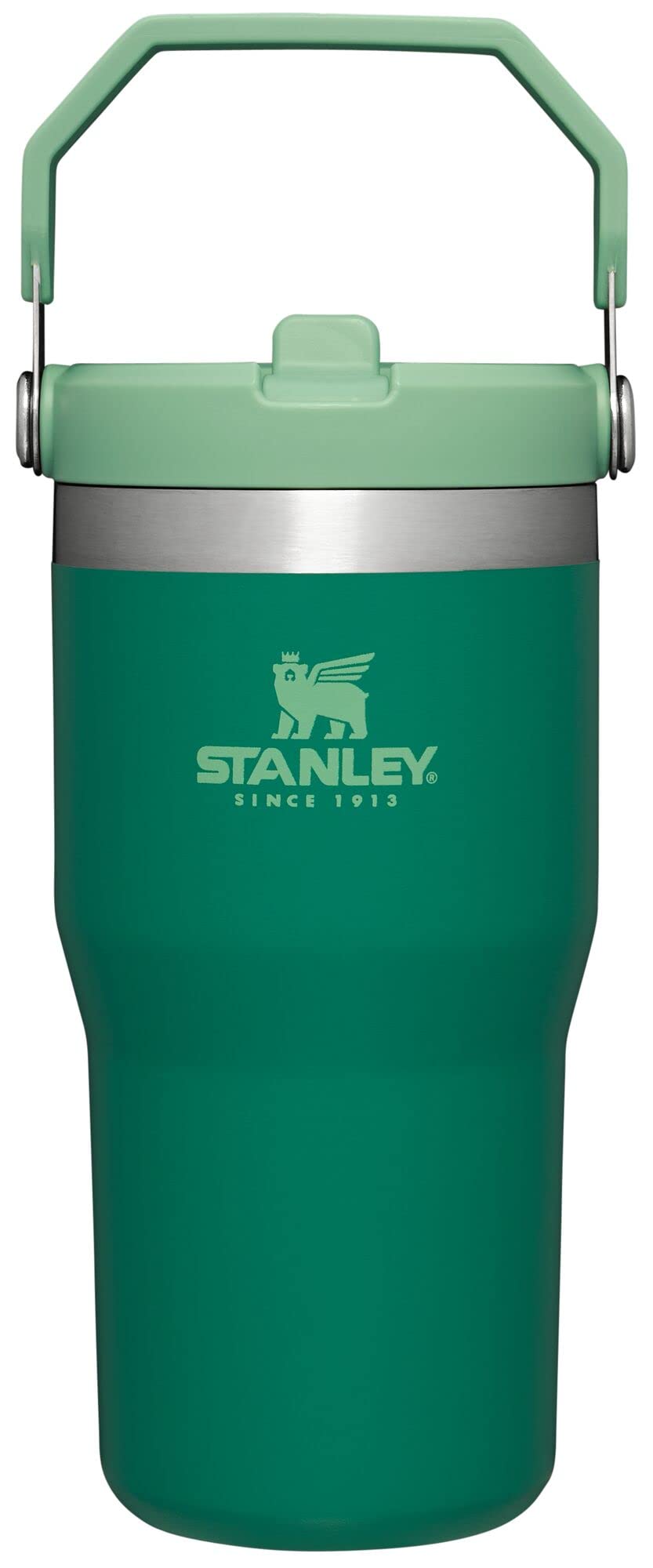 STANLEY IceFlow 2.0 Flip Straw Tumbler with Handle 30 oz | Twist On Lid and Flip Up Straw | Leakproof Water Bottle | Insulated Stainless Steel | BPA-Free | Dried Pine