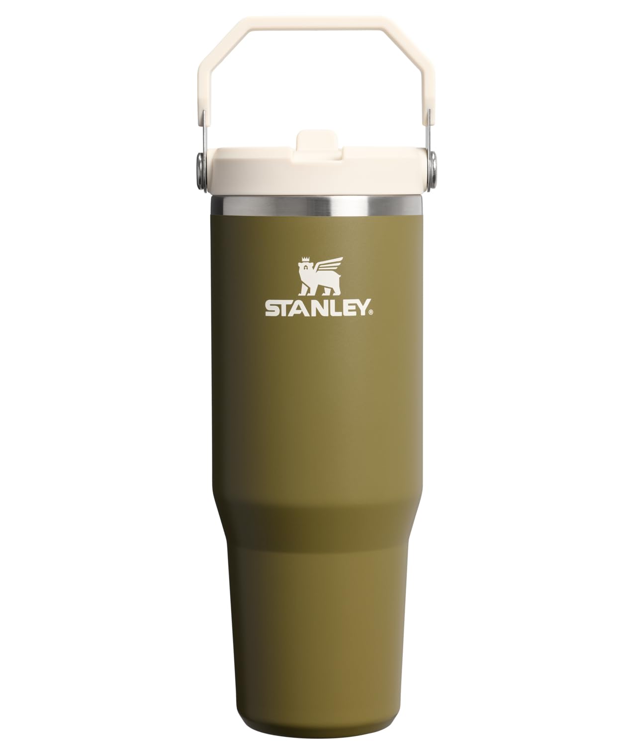 STANLEY IceFlow 2.0 Flip Straw Tumbler with Handle 30 oz | Twist On Lid and Flip Up Straw | Leakproof Water Bottle | Insulated Stainless Steel | BPA-Free | Dried Pine