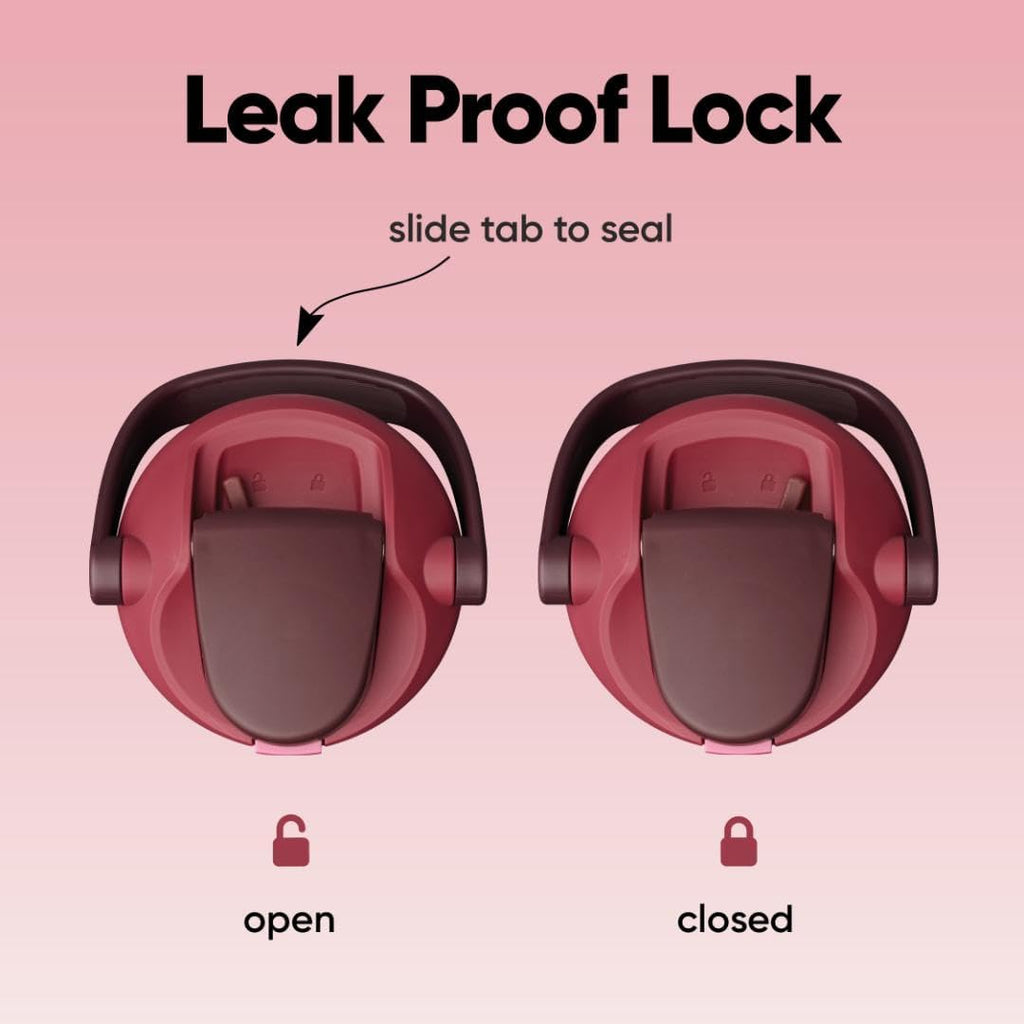 Owala FreeSip Sway Insulated Stainless Steel Water Bottle with Two-Way Spout, Built-In Straw and Bucket Handle, Made for Travel, School, and Sports, 30oz, BPA Free, Leak Proof, Black Cherry