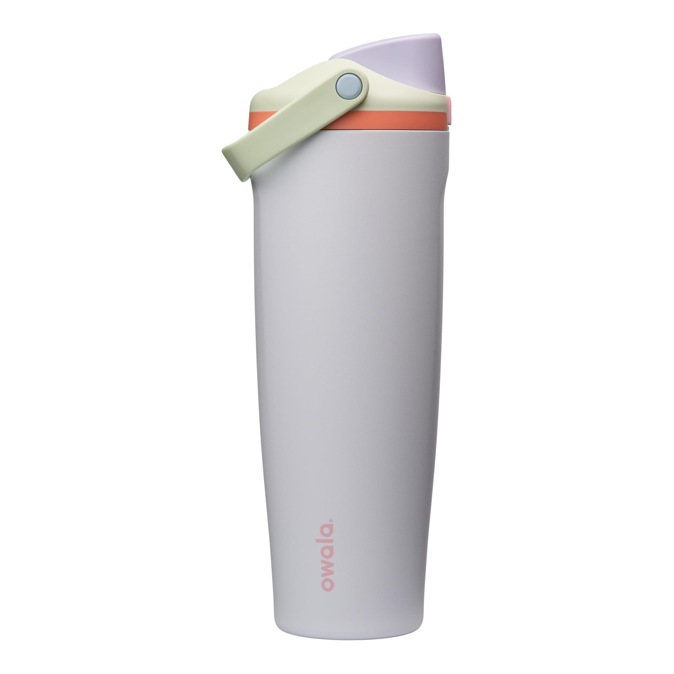 Owala FreeSip Sway Insulated Stainless Steel Water Bottle with Two-Way Spout, Built-In Straw and Bucket Handle, Made for Travel, School, and Sports, 30oz, BPA Free, Leak Proof, Black Cherry