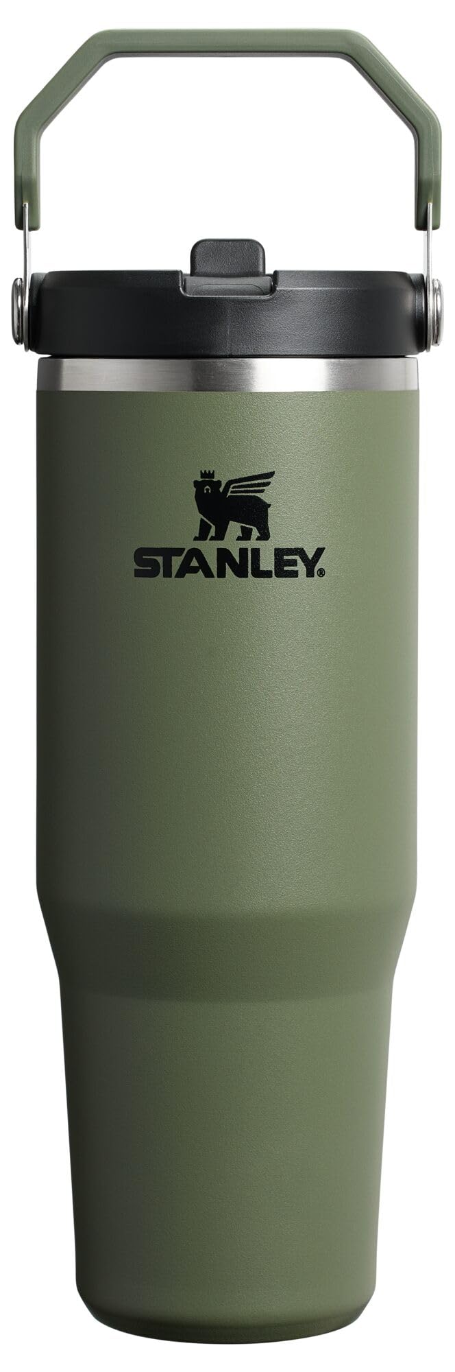 STANLEY IceFlow 2.0 Flip Straw Tumbler with Handle 30 oz | Twist On Lid and Flip Up Straw | Leakproof Water Bottle | Insulated Stainless Steel | BPA-Free | Dried Pine