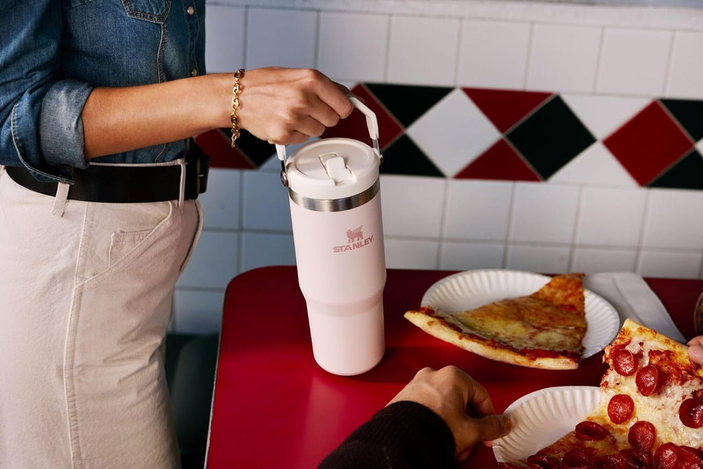 STANLEY IceFlow 2.0 Flip Straw Tumbler with Handle 30 oz | Twist On Lid and Flip Up Straw | Leakproof Water Bottle | Insulated Stainless Steel | BPA-Free | Dried Pine