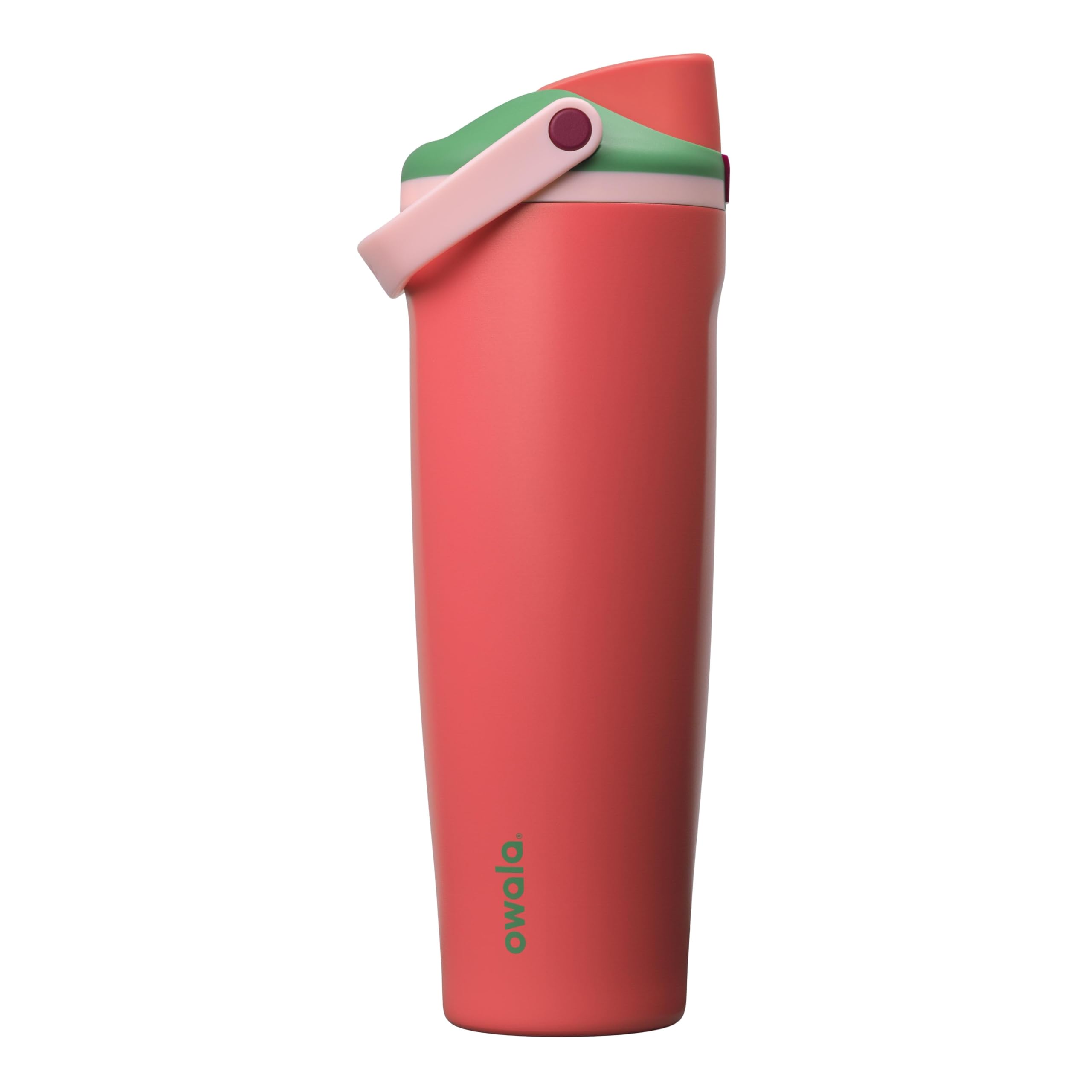 Owala FreeSip Sway Insulated Stainless Steel Water Bottle with Two-Way Spout, Built-In Straw and Bucket Handle, Made for Travel, School, and Sports, 30oz, BPA Free, Leak Proof, Black Cherry