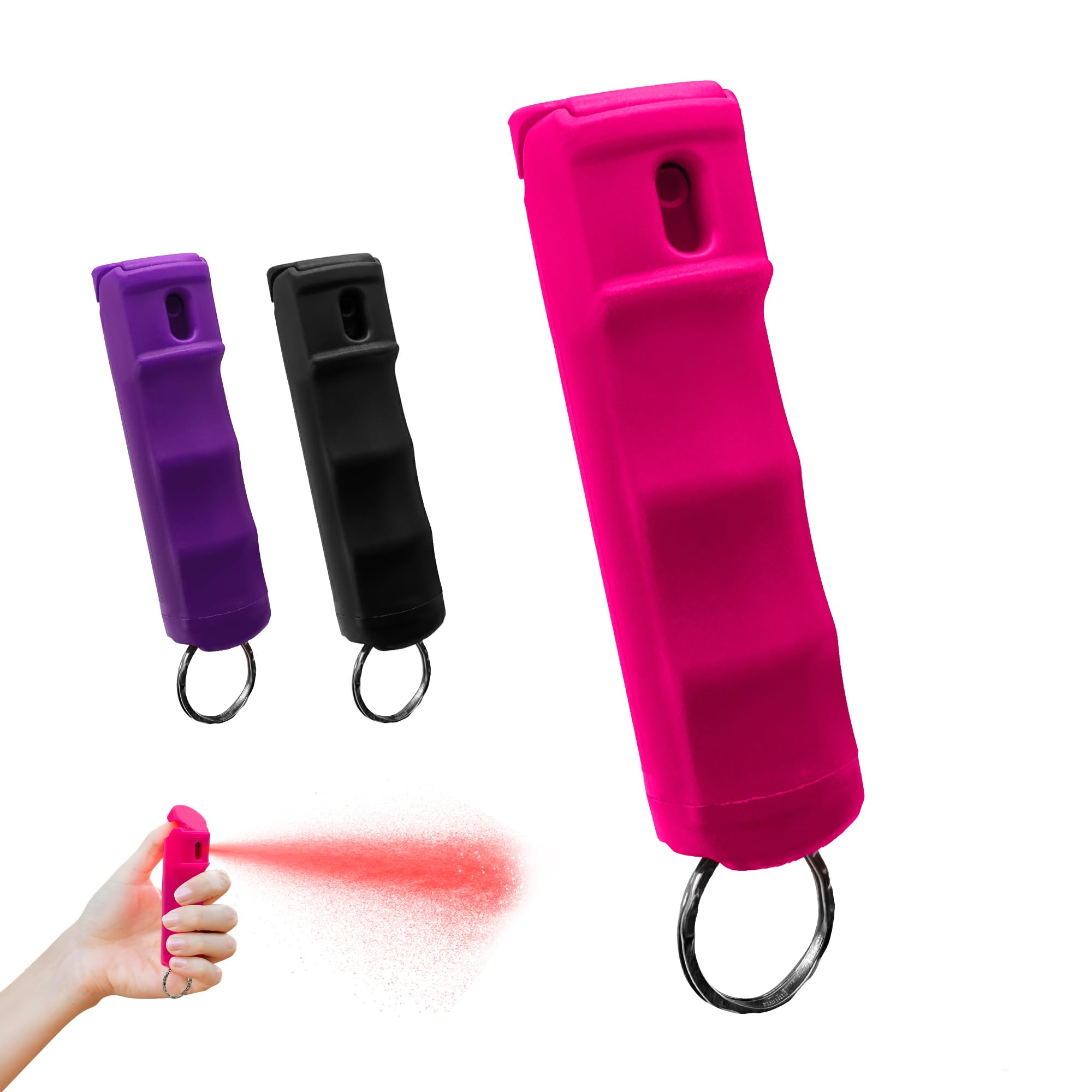 FURY Fliptop Hardshell Pepper Spray, 12ft Range, UV Dye Identifier, Police Strength, Made in USA, Stylish Multicolor, Self Defense, Safety Gear, Quick Access Flip Top