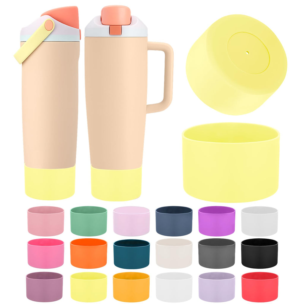 Mity rain 2PCS Protective Silicone Boots for Owala 30oz & 40oz FreeSip Sway Bottles & Tumblers - Accessories for owala, Enhances Stability & Prevents Scratches(Black Cherry)