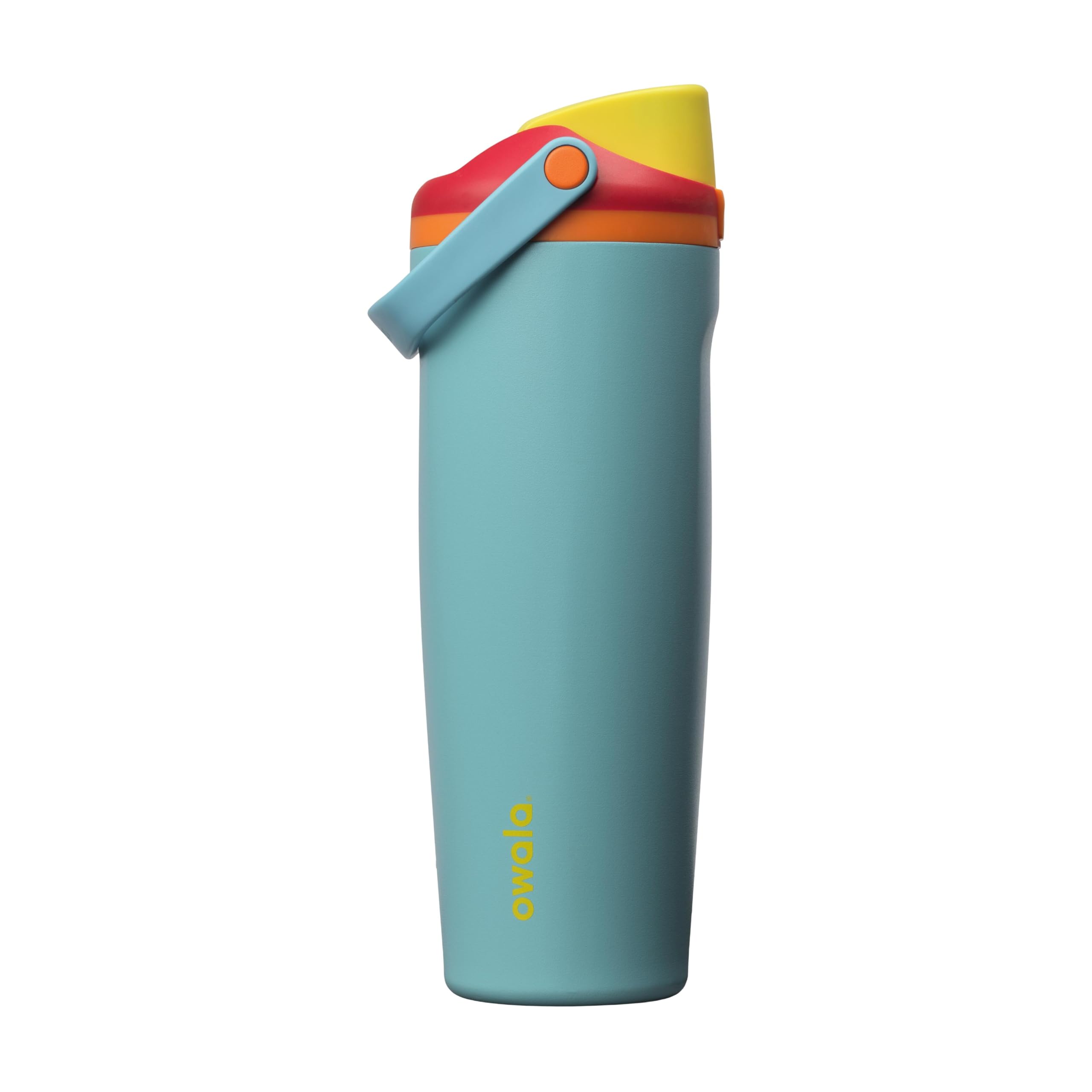 Owala FreeSip Sway Insulated Stainless Steel Water Bottle with Two-Way Spout, Built-In Straw and Bucket Handle, Made for Travel, School, and Sports, 30oz, BPA Free, Leak Proof, Black Cherry