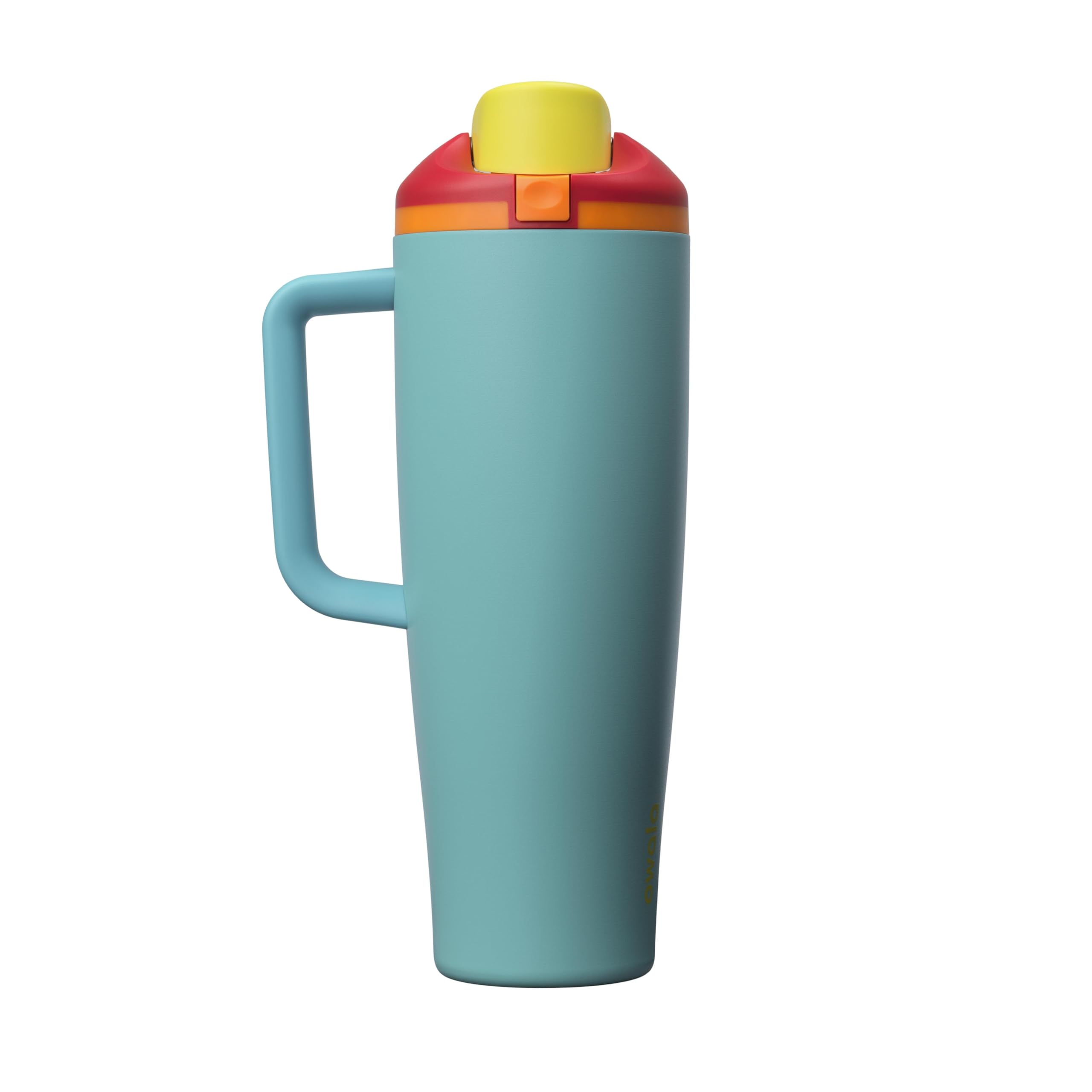 Owala FreeSip Tumbler Insulated Stainless Steel Water Bottle with Built-in Straw and Side Handle, For Travel, Work, School, and Sports, 40oz, BPA Free, Leak Proof, Foggy Tide