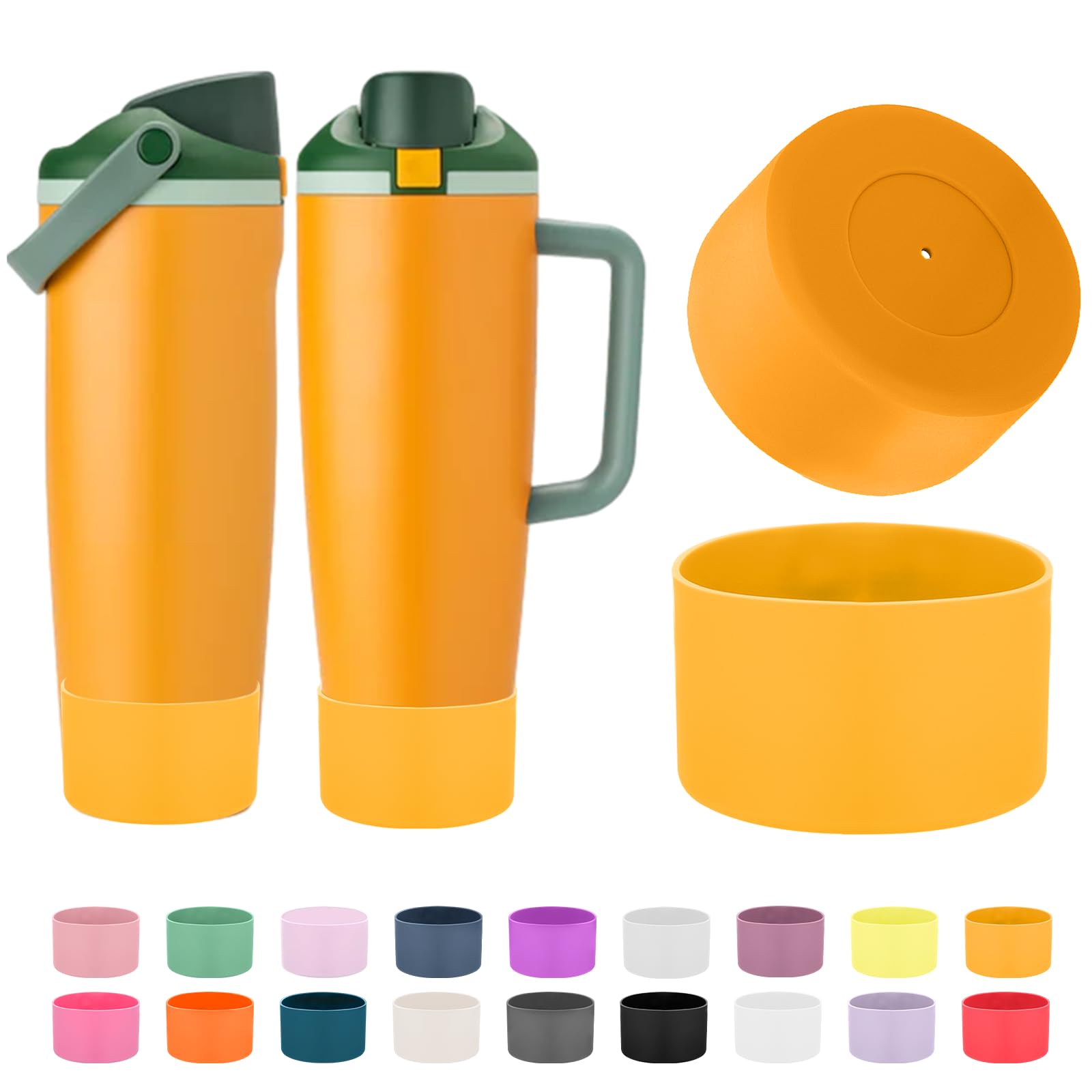 Mity rain 2PCS Protective Silicone Boots for Owala 30oz & 40oz FreeSip Sway Bottles & Tumblers - Accessories for owala, Enhances Stability & Prevents Scratches(Black Cherry)