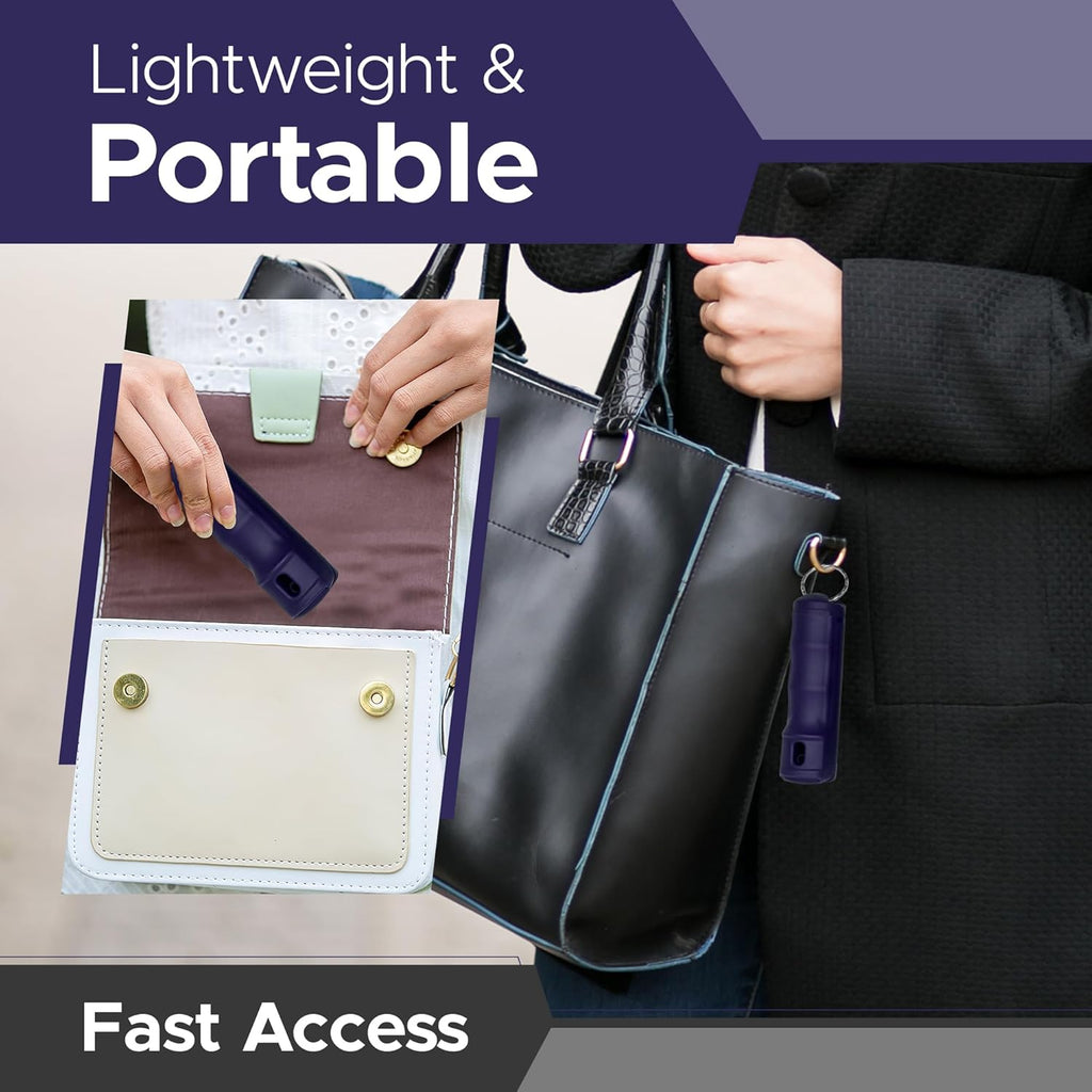 FURY Fliptop Hardshell Pepper Spray, 12ft Range, UV Dye Identifier, Police Strength, Made in USA, Stylish Multicolor, Self Defense, Safety Gear, Quick Access Flip Top