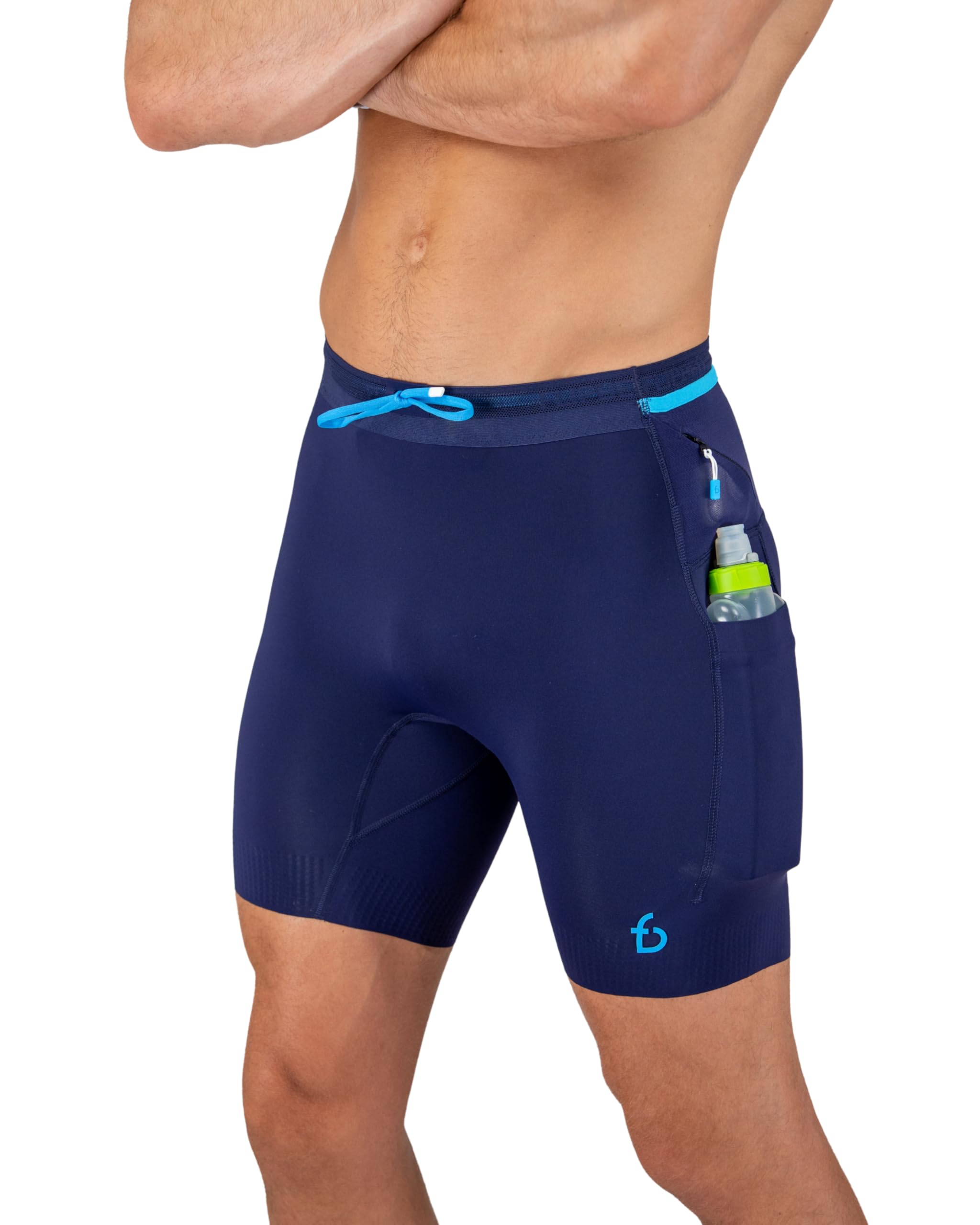 FlipBelt Men's Running Compression Shorts with Pockets - Secure Your Phone, Keys and Even Water Bottles - USA Small Business