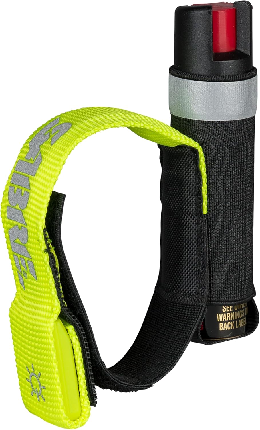 SABRE Runner Pepper Gel for Self Defense with Adjustable LED Hand Strap for Running, Always On or Flashing Light, Ambidextrous Fit, Max Strength 35 Bursts, Protect Against Multiple Threats, 0.67 fl oz