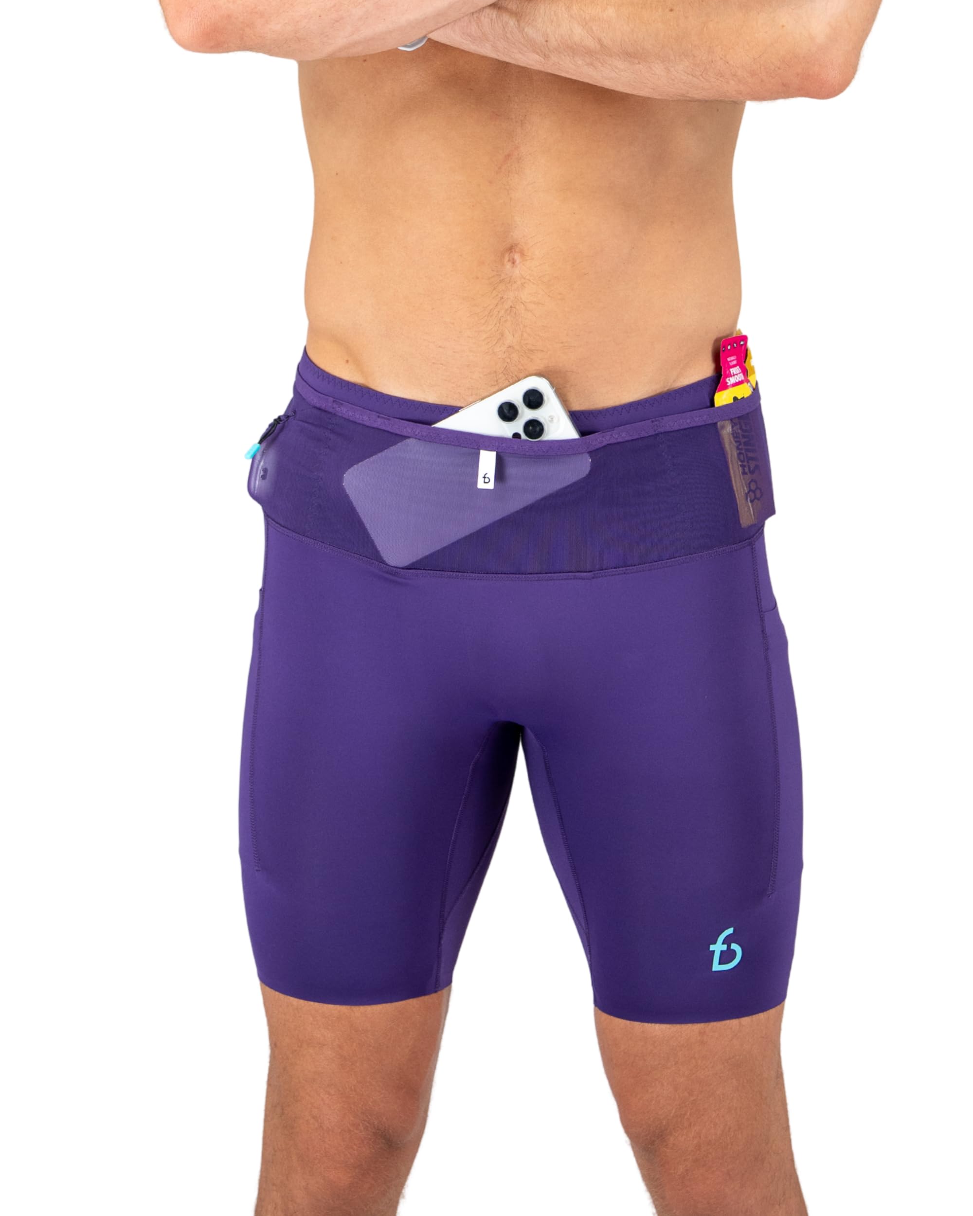 FlipBelt Men's Running Compression Shorts with Pockets - Secure Your Phone, Keys and Even Water Bottles - USA Small Business