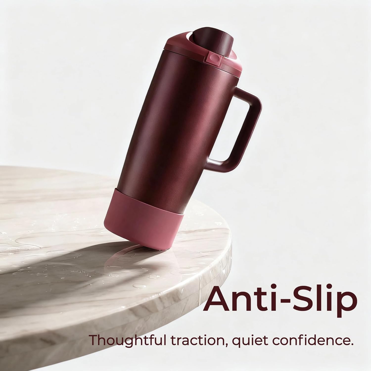 2PCS Silicone Boot for Black Cherry Owala 30oz & 40oz FreeSip Sway Bottles & Tumblers, Anti-Slip Protective Sleeve