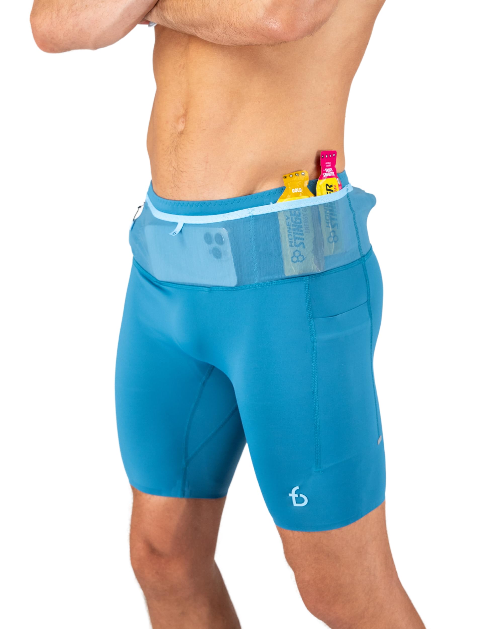 FlipBelt Men's Running Compression Shorts with Pockets - Secure Your Phone, Keys and Even Water Bottles - USA Small Business