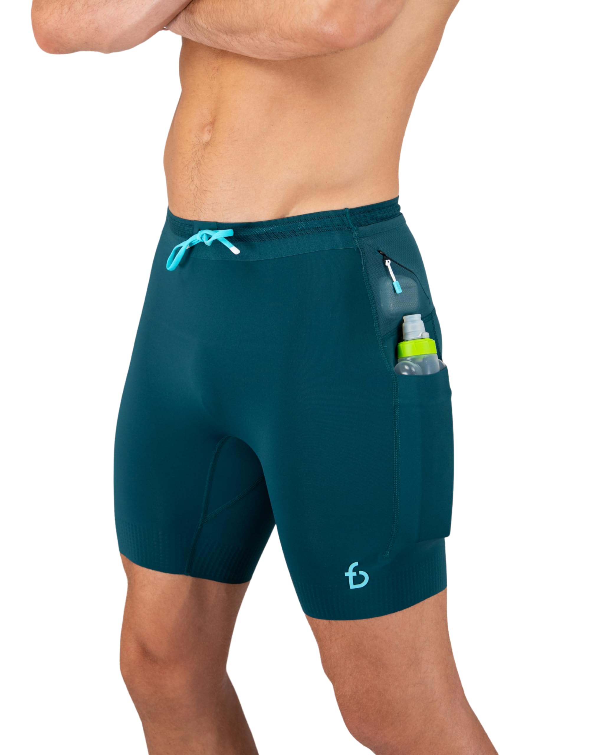 FlipBelt Men's Running Compression Shorts with Pockets - Secure Your Phone, Keys and Even Water Bottles - USA Small Business