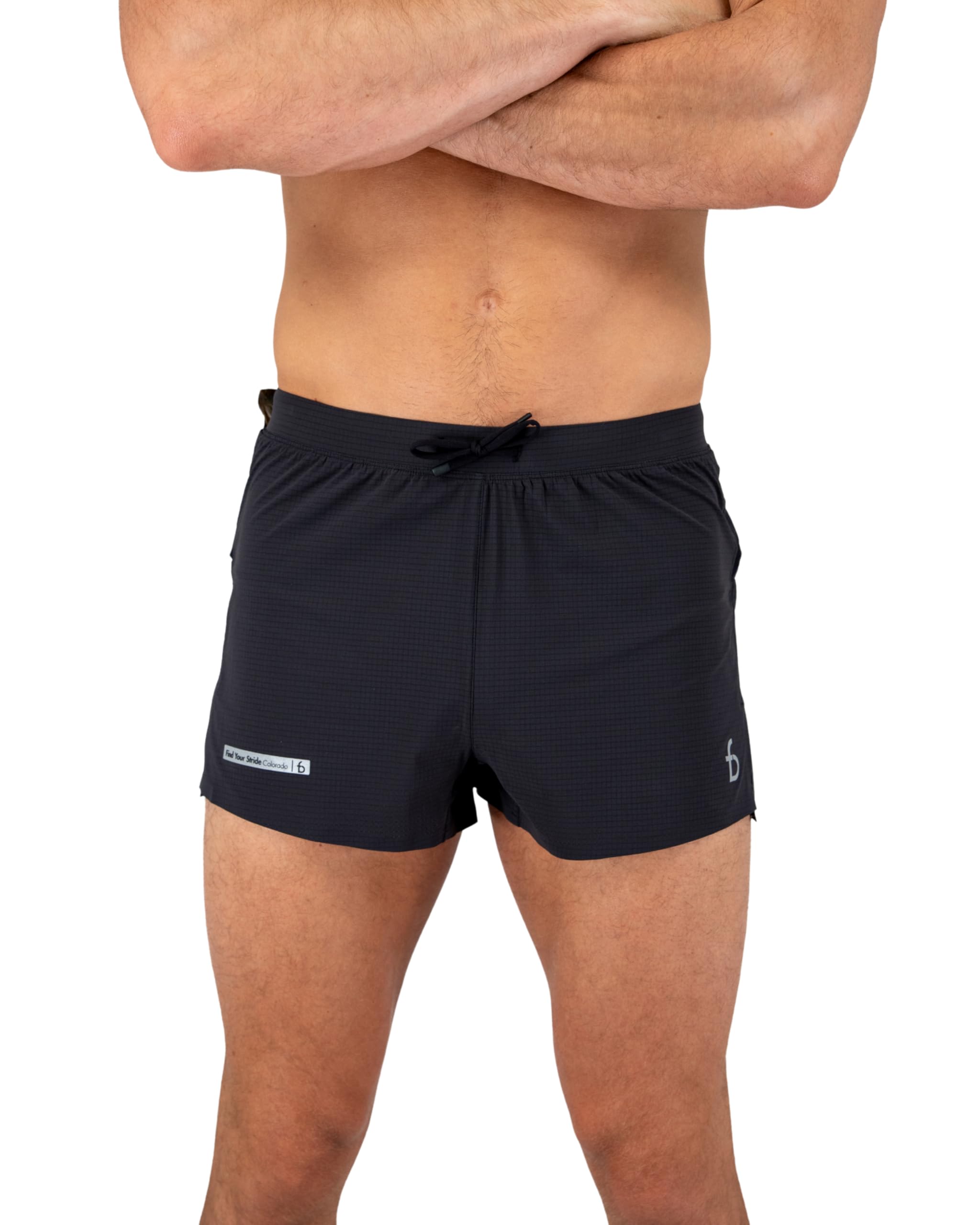 FlipBelt Black Athletic Elite Running Shorts for Men, Lightweight Moisture Wicking Exercise Shorts with Pockets, XS-XL