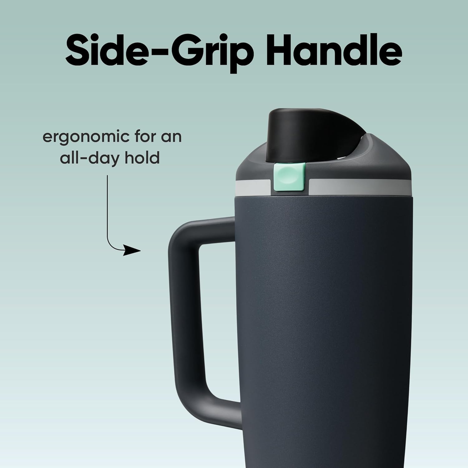 Owala FreeSip Tumbler Insulated Stainless Steel Water Bottle with Built-in Straw and Side Handle, For Travel, Work, School, and Sports, 40oz, BPA Free, Leak Proof, Foggy Tide