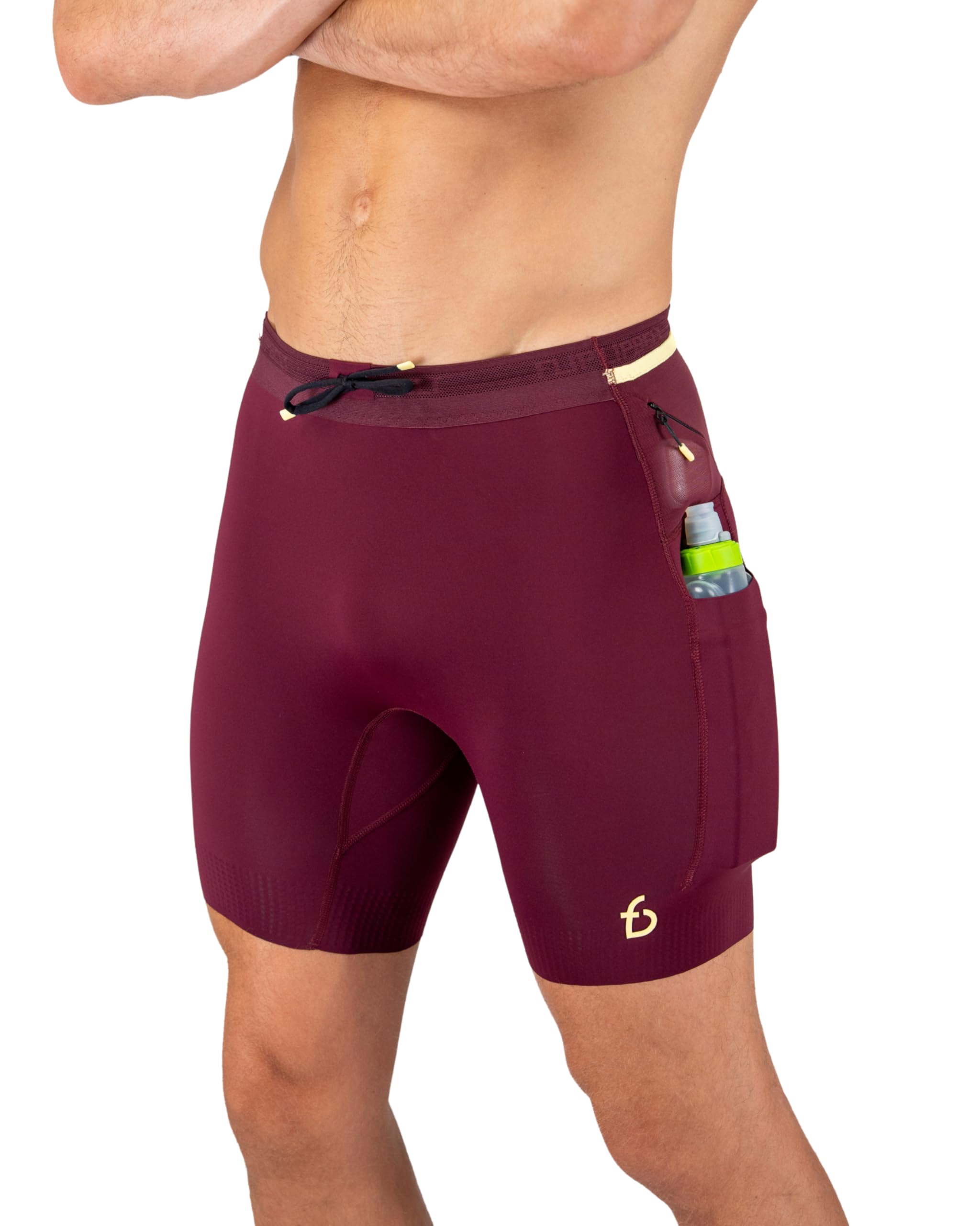 FlipBelt Men's Running Compression Shorts with Pockets - Secure Your Phone, Keys and Even Water Bottles - USA Small Business