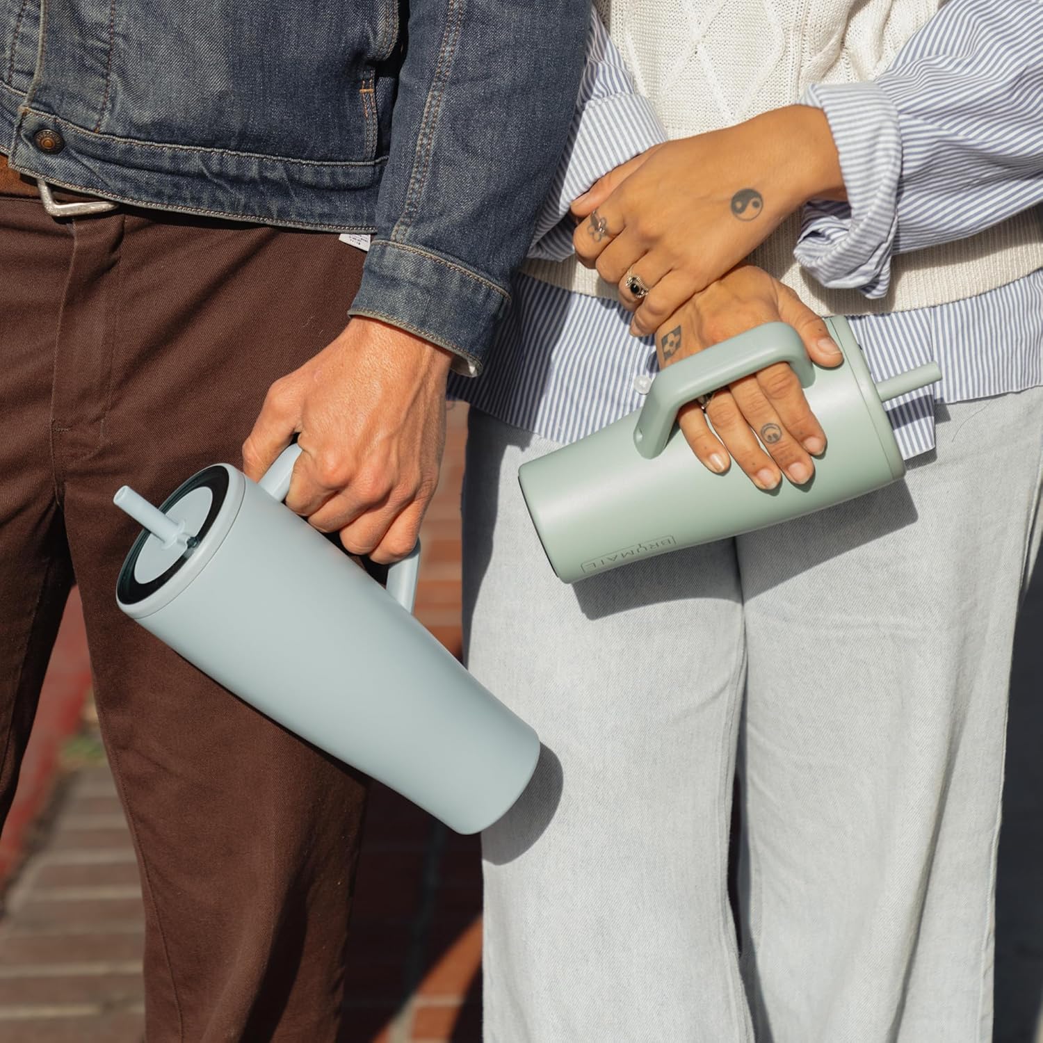 BrüMate Era 40 oz Tumbler with Handle and Straw | 100% Leakproof Insulated Tumbler with Lid and Flexible SoftSip Straw | Made of Stainless Steel | Cup Holder Friendly Base | 40oz (Cotton Candy)