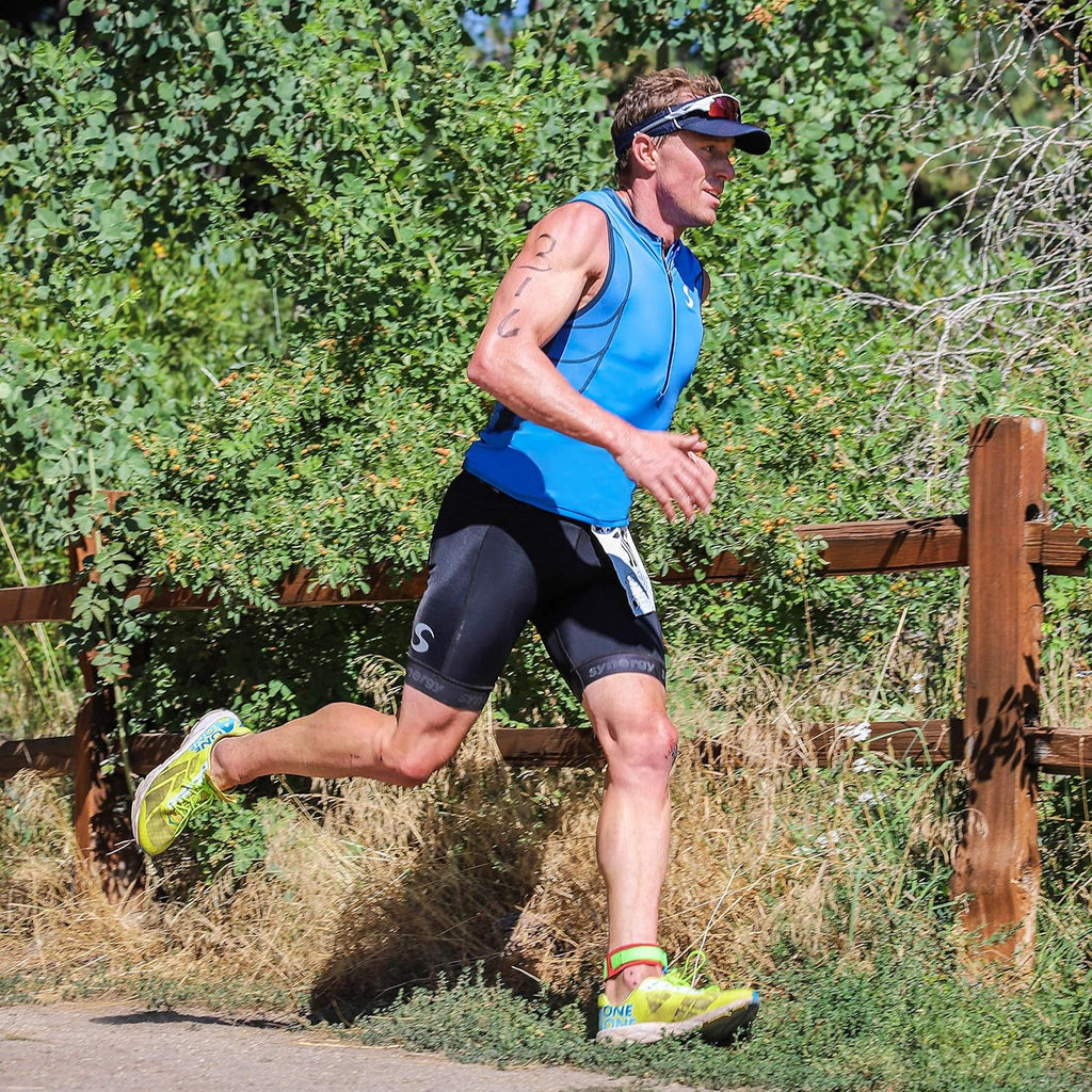 Synergy Men's Elite Tri Shorts with Mesh Pockets and Running Bottles